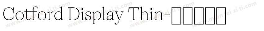 Cotford Display Thin字体转换